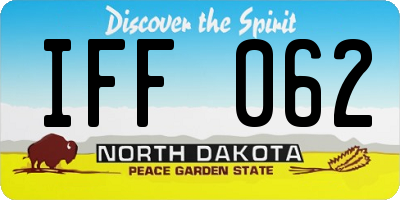 ND license plate IFF062
