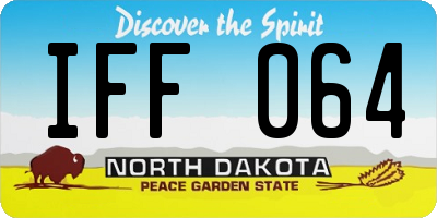 ND license plate IFF064