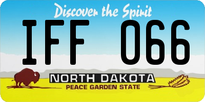 ND license plate IFF066