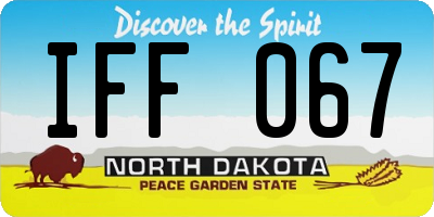 ND license plate IFF067