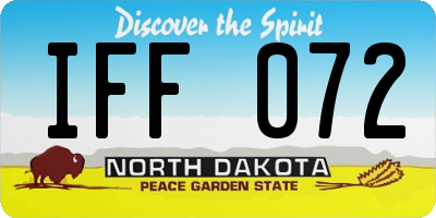 ND license plate IFF072
