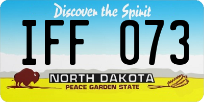 ND license plate IFF073