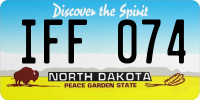 ND license plate IFF074