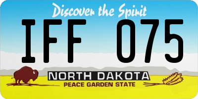 ND license plate IFF075
