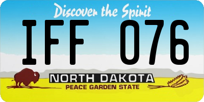 ND license plate IFF076