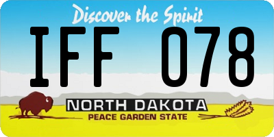 ND license plate IFF078