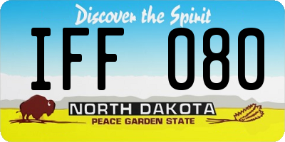 ND license plate IFF080