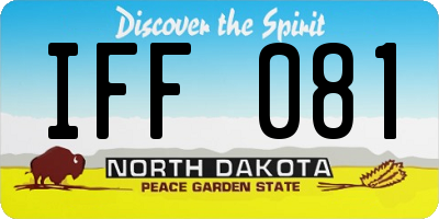 ND license plate IFF081