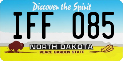 ND license plate IFF085