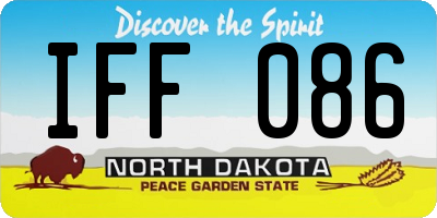 ND license plate IFF086