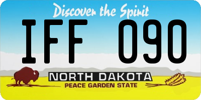 ND license plate IFF090
