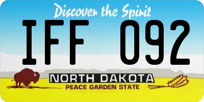 ND license plate IFF092