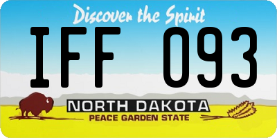 ND license plate IFF093