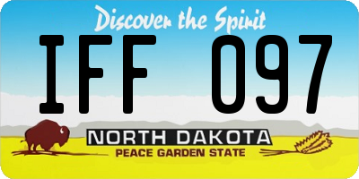 ND license plate IFF097