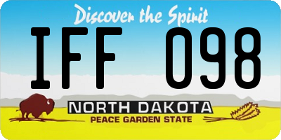 ND license plate IFF098