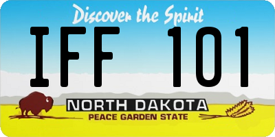 ND license plate IFF101