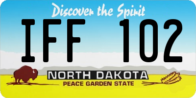 ND license plate IFF102
