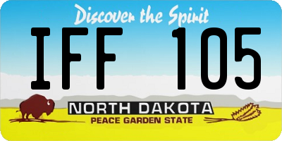 ND license plate IFF105