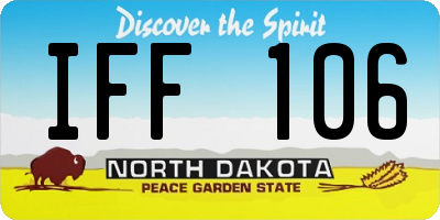 ND license plate IFF106
