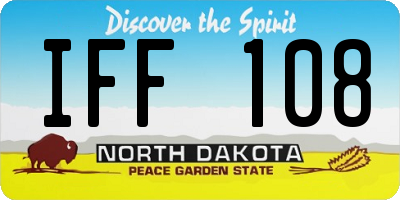 ND license plate IFF108