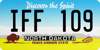 ND license plate IFF109