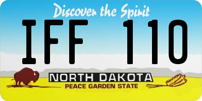 ND license plate IFF110