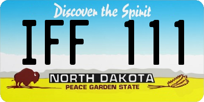 ND license plate IFF111