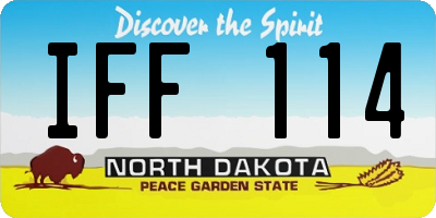 ND license plate IFF114