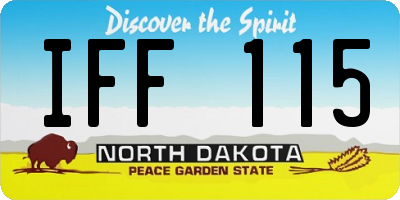ND license plate IFF115
