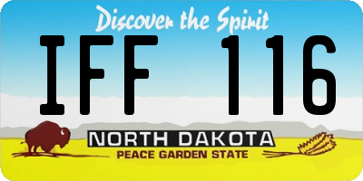 ND license plate IFF116