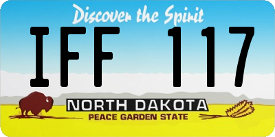 ND license plate IFF117