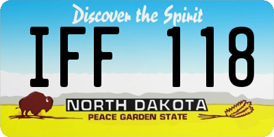 ND license plate IFF118