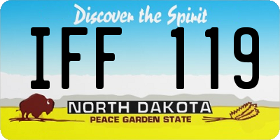 ND license plate IFF119