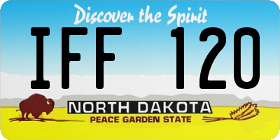 ND license plate IFF120