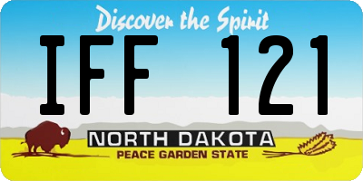 ND license plate IFF121