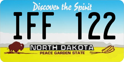 ND license plate IFF122
