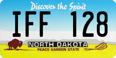 ND license plate IFF128