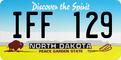 ND license plate IFF129