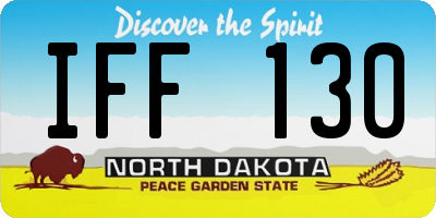 ND license plate IFF130