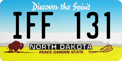 ND license plate IFF131