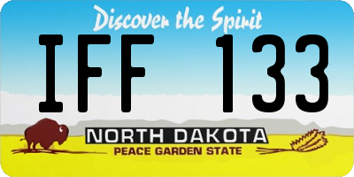 ND license plate IFF133