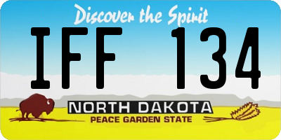 ND license plate IFF134