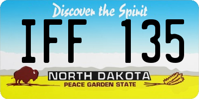 ND license plate IFF135