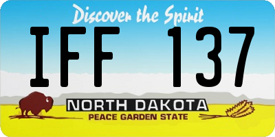 ND license plate IFF137
