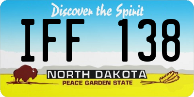 ND license plate IFF138