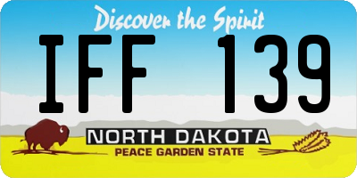 ND license plate IFF139