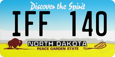 ND license plate IFF140