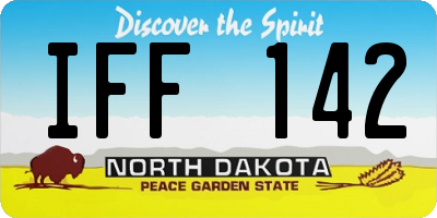 ND license plate IFF142