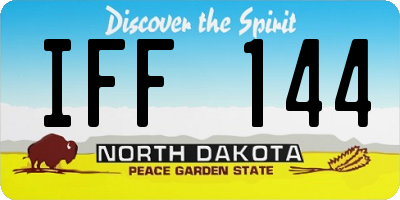 ND license plate IFF144
