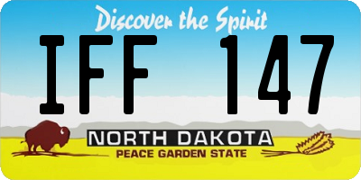 ND license plate IFF147